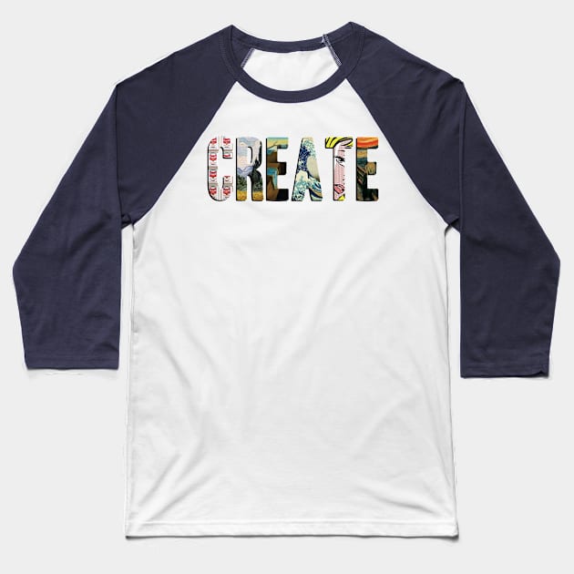 Create Art! Baseball T-Shirt by Pinkazoid